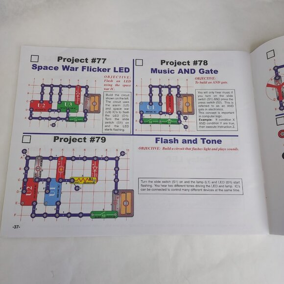 Elenco Snap Circuits Jr. SC-100 Electronic Exploration Kit Complete Clean NO Box - Picture 8 of 8